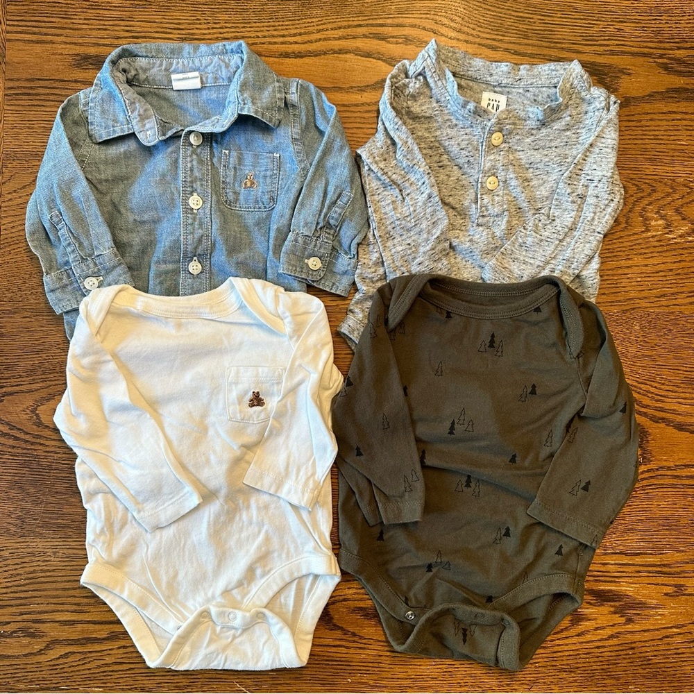 Baby Gap Boys Long Sleeve Onesie Bundle